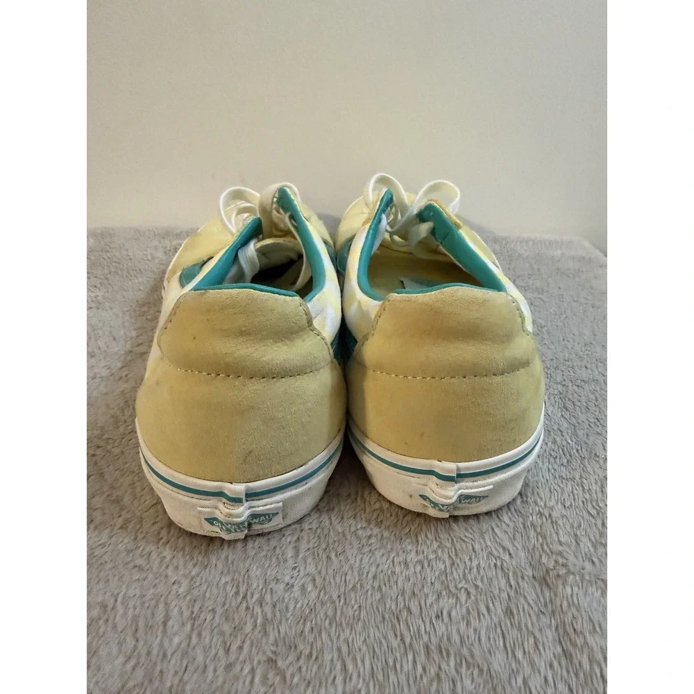 Vans SK8 Low Yellow Green Checkerboard Casual Skater Sneaker Shoes Men's Size 11